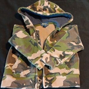Toddler boys Ralph Lauren camo zip hood